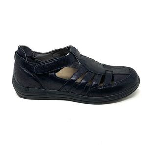 Drew Ginger - Women's - Casual Leather Therapeutic Shoe Dusty Black